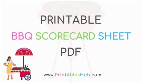 Printable Bbq Score Sheet
